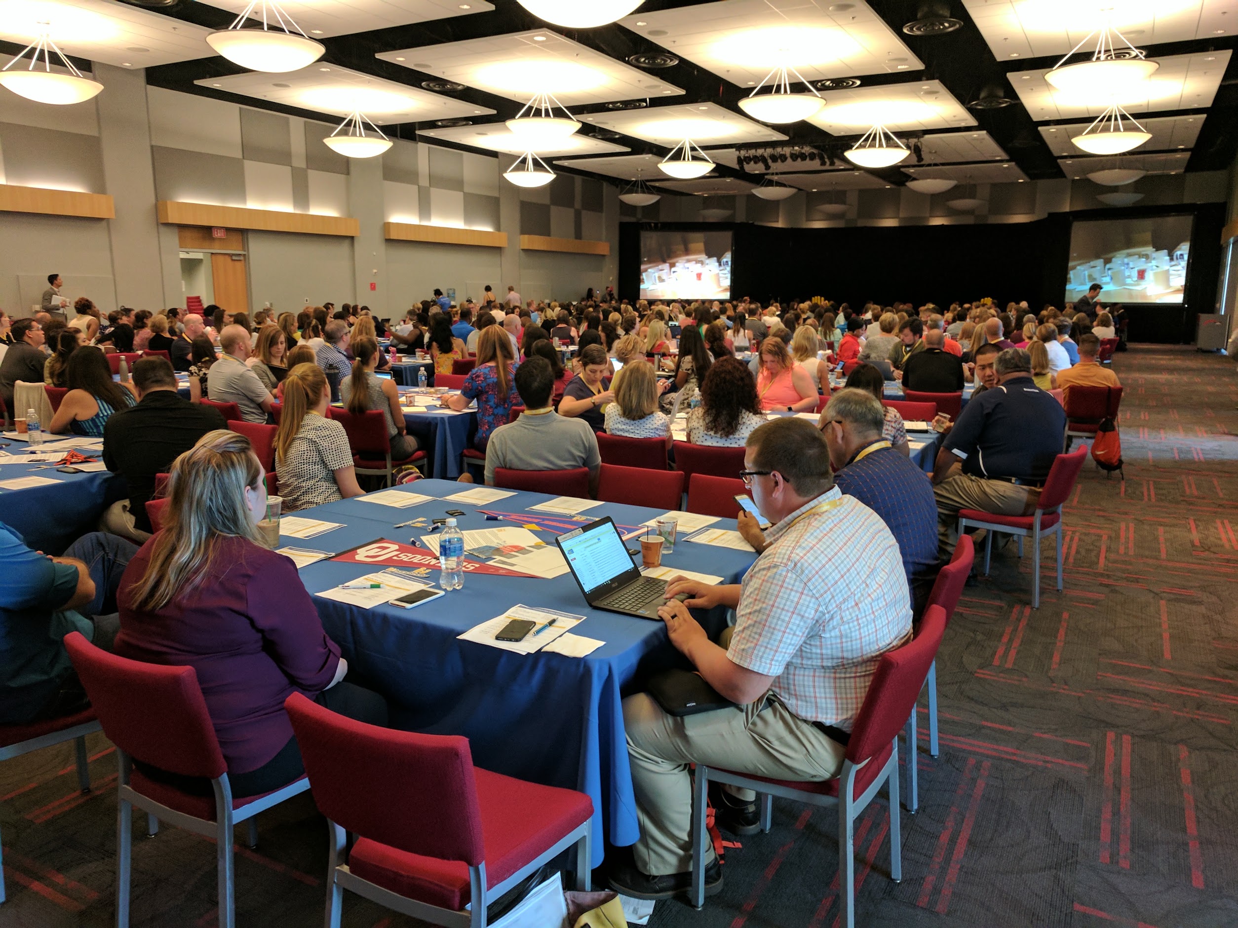 Educators at a district conference